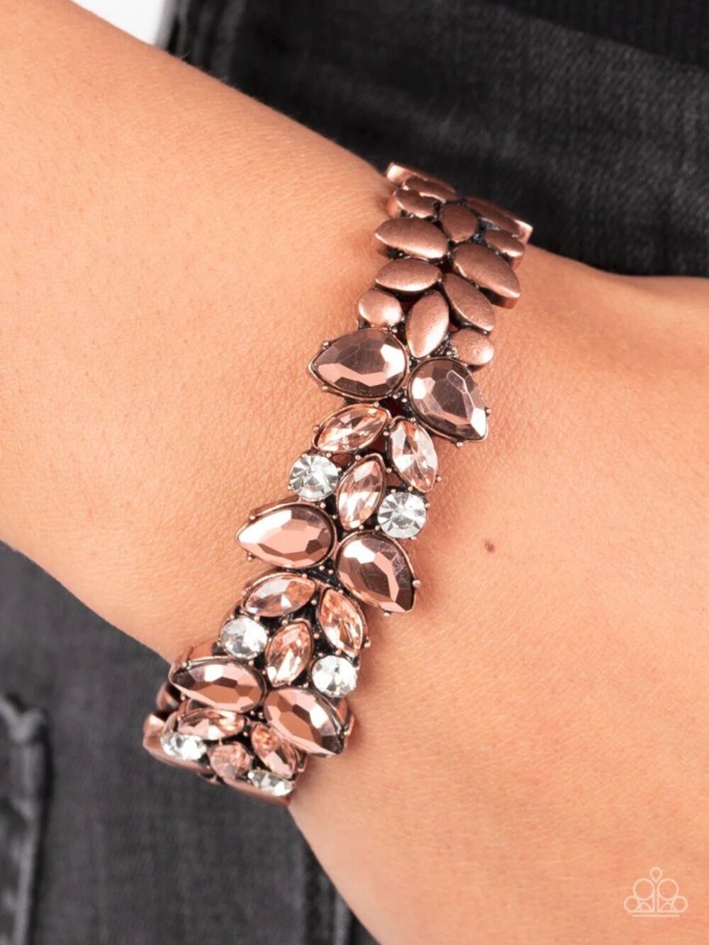 Paparazzi Jewelry Accessories - Glacial Gleam - Copper Bracelet - Vintage